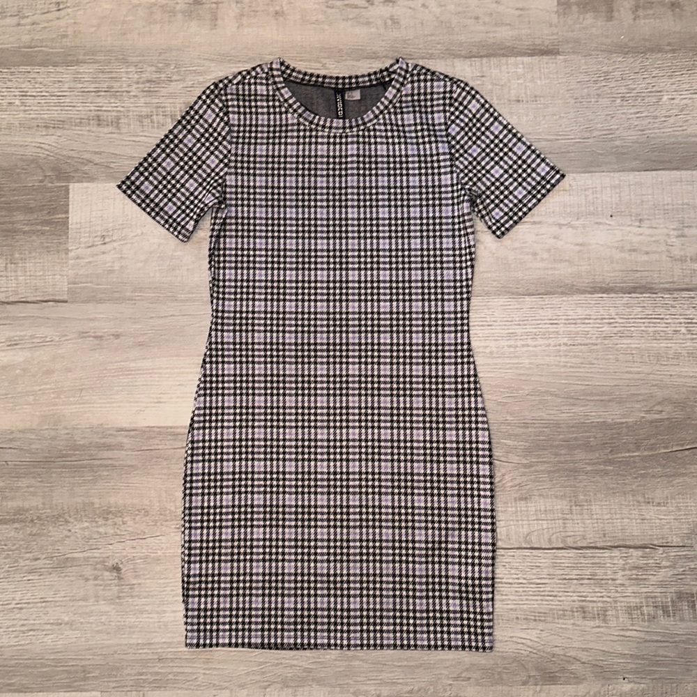 Checkered/Striped mini dress